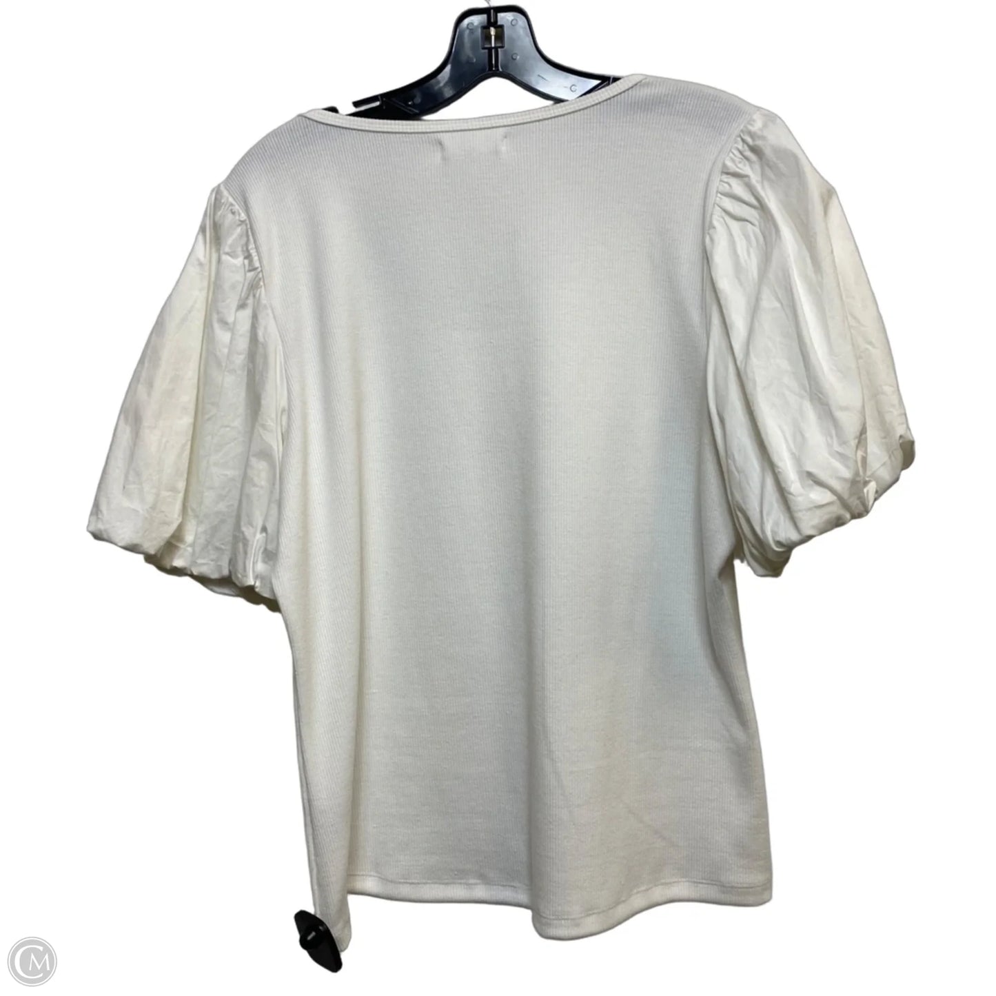 Top Short Sleeve By Maurices In White, Size: L