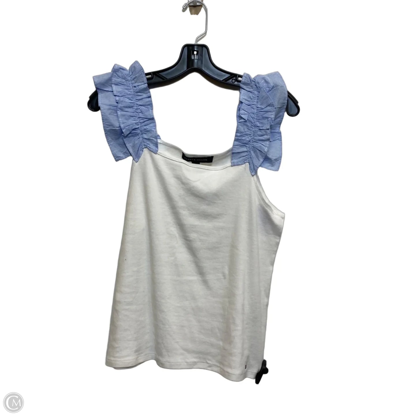 Top Sleeveless By Tommy Hilfiger In Blue & White, Size: M