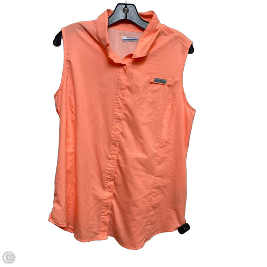 Athletic Tank Top By Columbia In Peach, Size: Xl