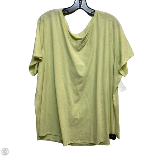 Top Short Sleeve Basic By Evri In Yellow, Size: 2x