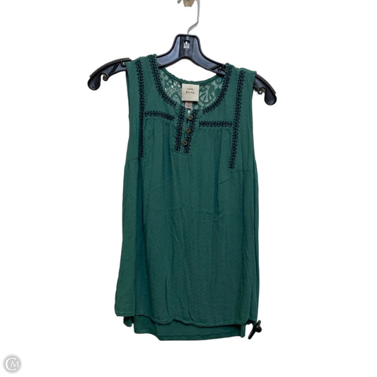 Top Sleeveless By Knox Rose In Green, Size: S