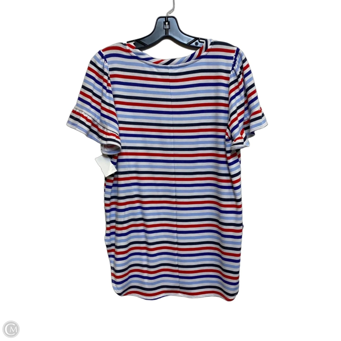 Top Short Sleeve By Crown And Ivy In Blue & Red, Size: M