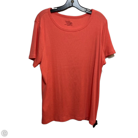 Top Short Sleeve Basic By Time And Tru In Pink, Size: 2x