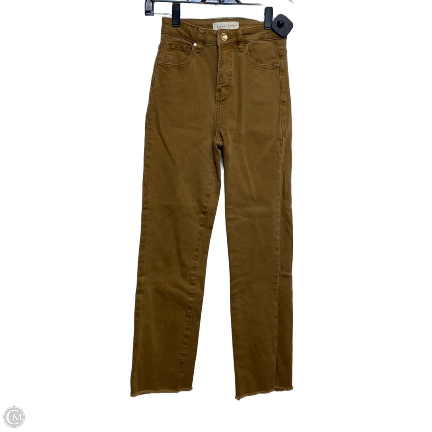 Jeans Straight By Risen In Brown Denim, Size: 0