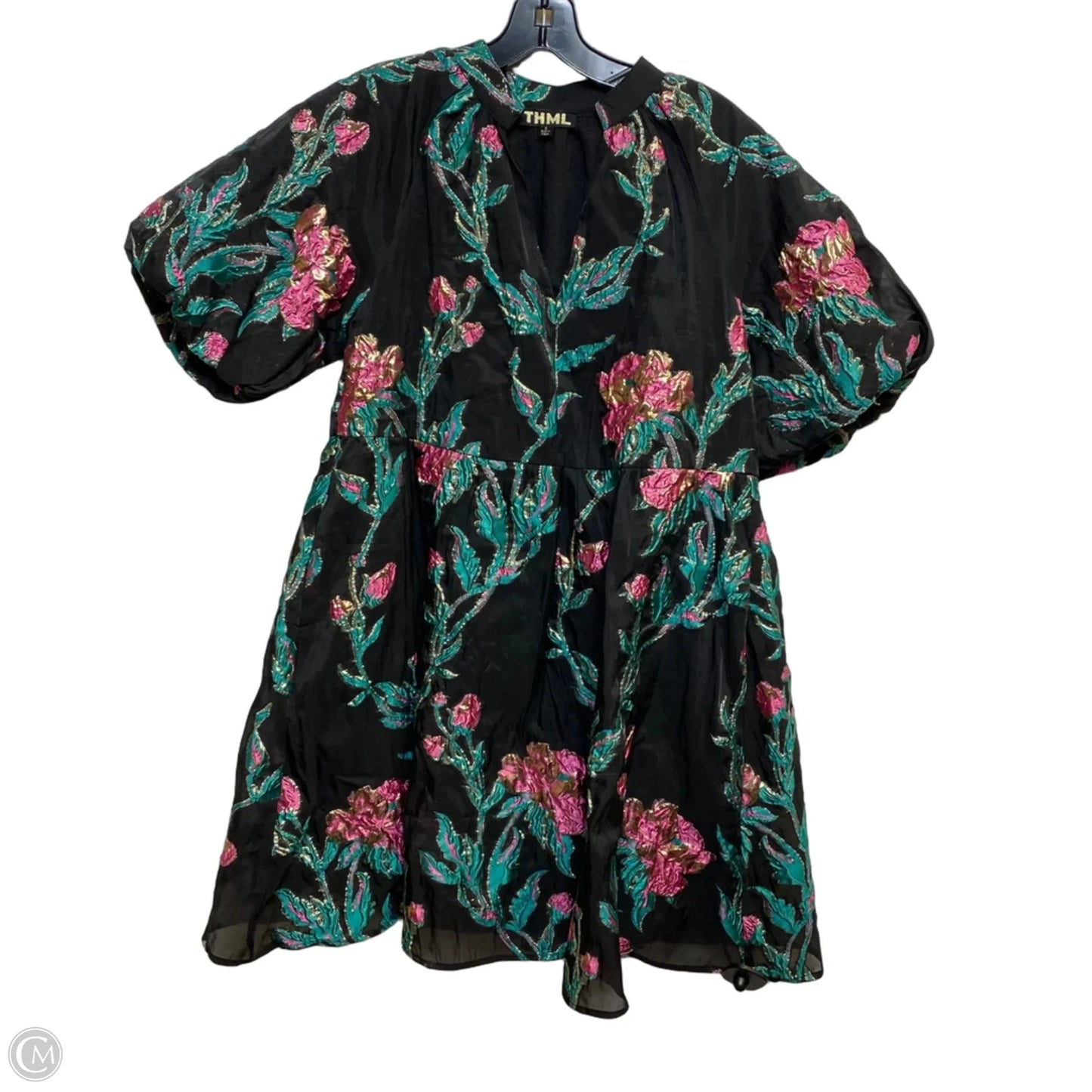 Dress Casual Short By Thml In Black & Pink, Size: S