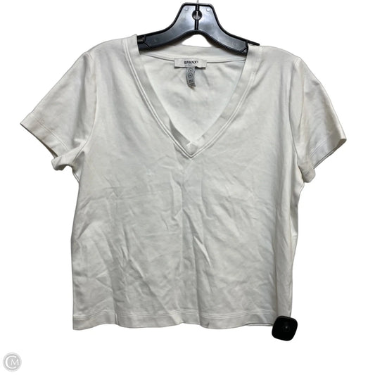 Top Short Sleeve By Spanx In White, Size: M
