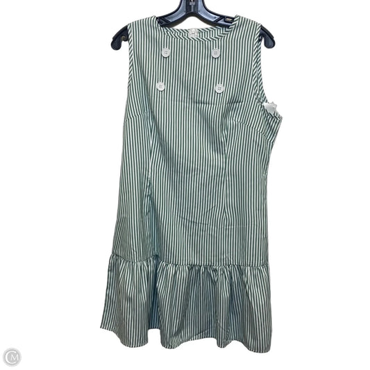 Dress Casual Short By Shein In Green & White, Size: Xl