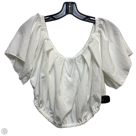 Top Short Sleeve By Shein In White, Size: Xl
