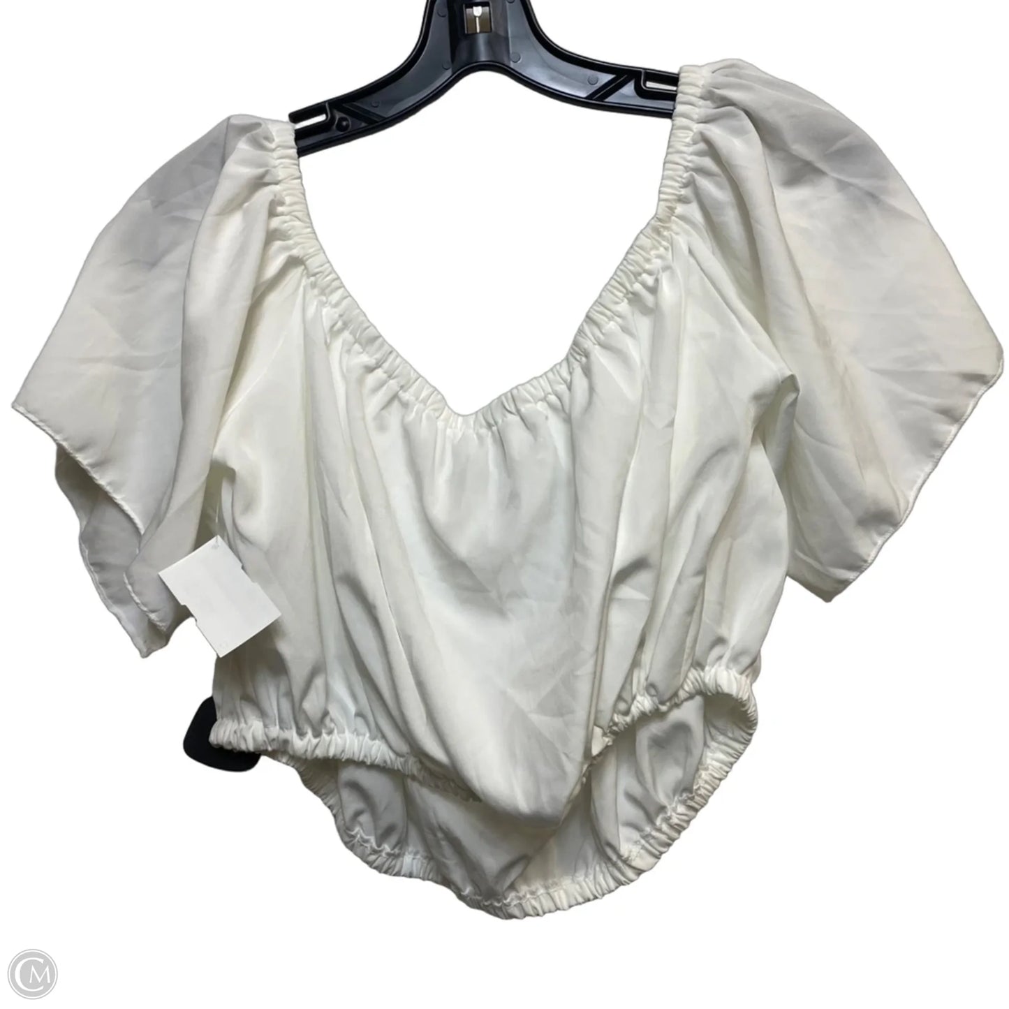 Top Short Sleeve By Shein In White, Size: Xl