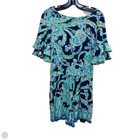 Romper Designer By Lilly Pulitzer In Blue & Green, Size: S