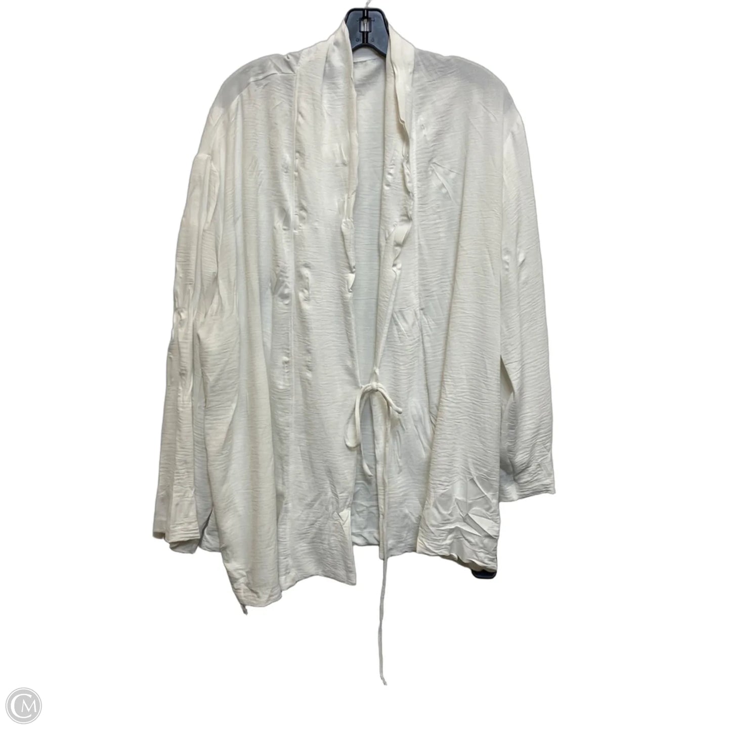 Top Long Sleeve By Zara In White, Size: M