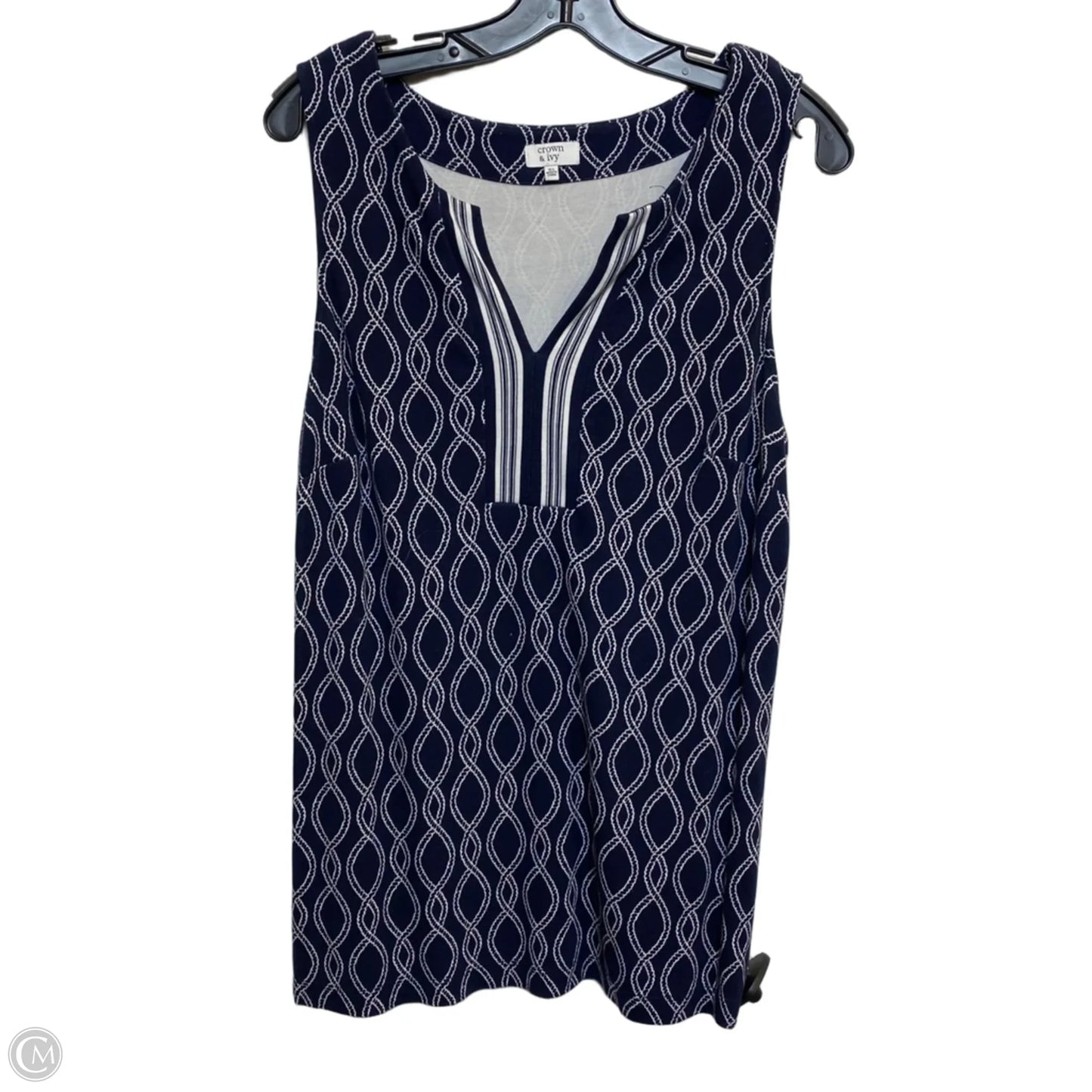 Top Sleeveless By Crown And Ivy In Navy, Size: Xl