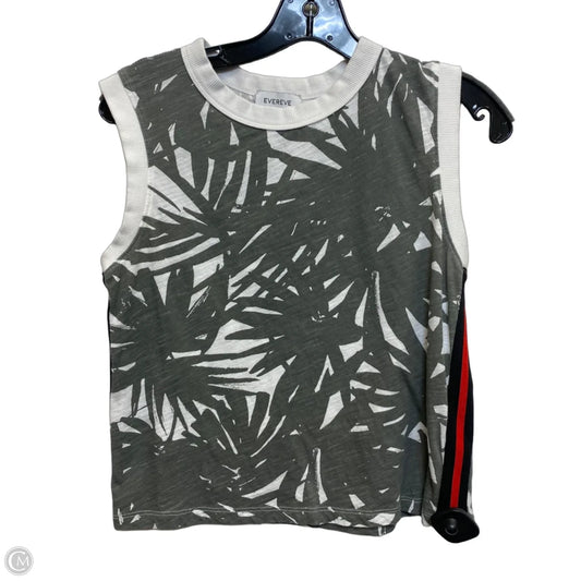 Top Sleeveless By Evereve In Green & White, Size: Xs