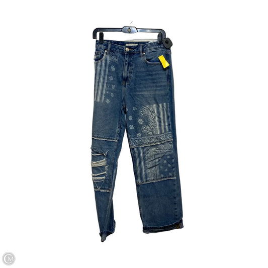 Jeans Straight By Cleo + Wolf In Blue Denim, Size: 8