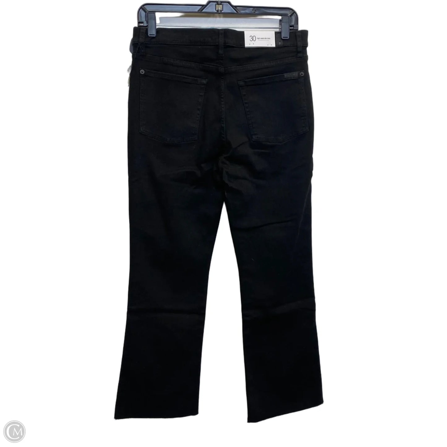 Jeans Designer By 7 For All Mankind In Black Denim, Size: 10