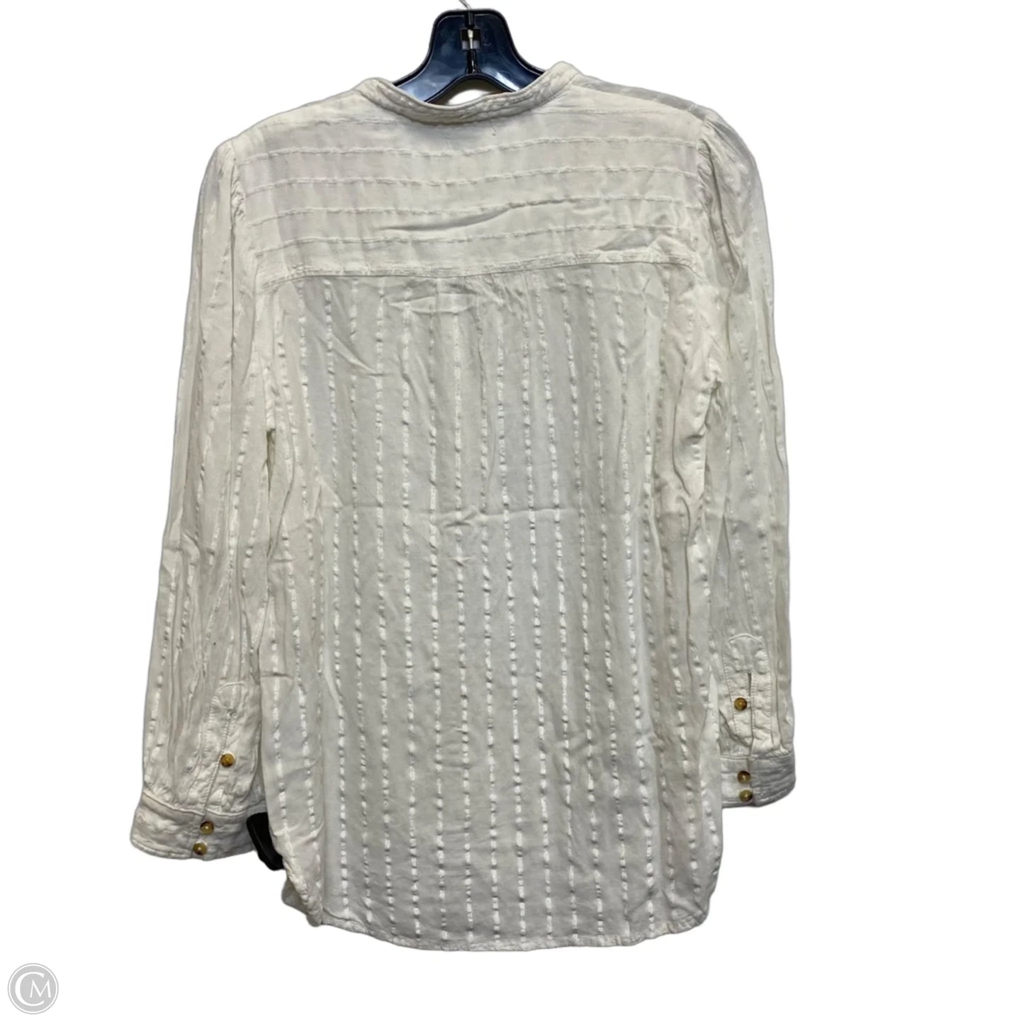 Top Long Sleeve By Anthropologie In White, Size: M