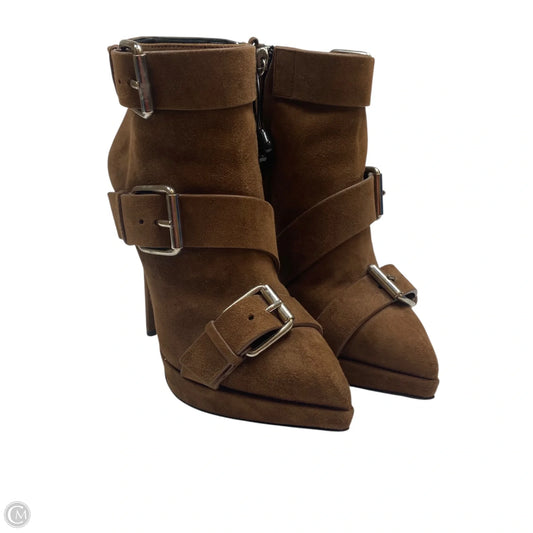 Boots Designer By Giuseppe Zanotti In Brown, Size: 7