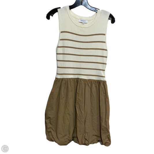 Dress Casual Short By Gilli In Brown & Cream, Size: S