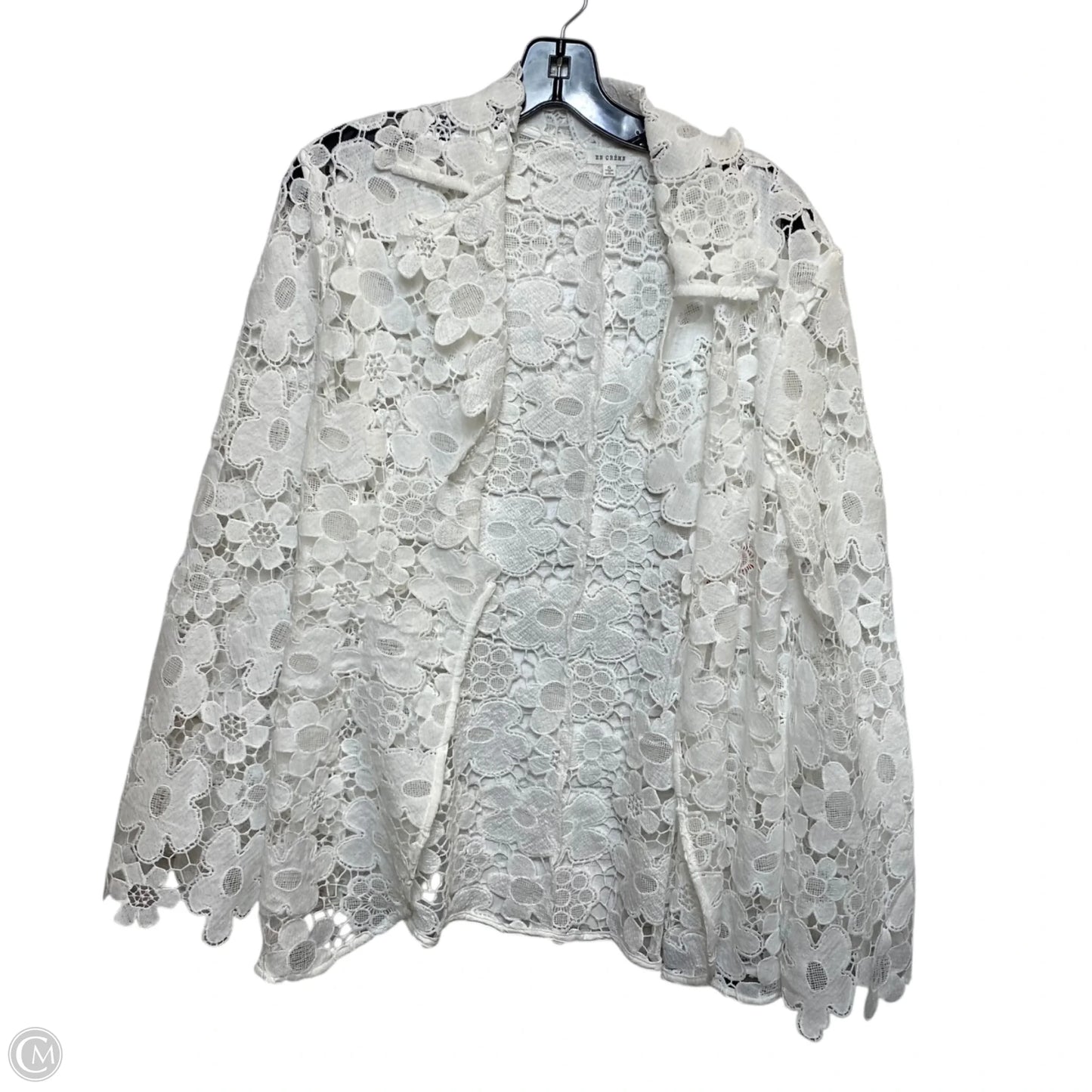 Top Long Sleeve By En Creme In White, Size: S