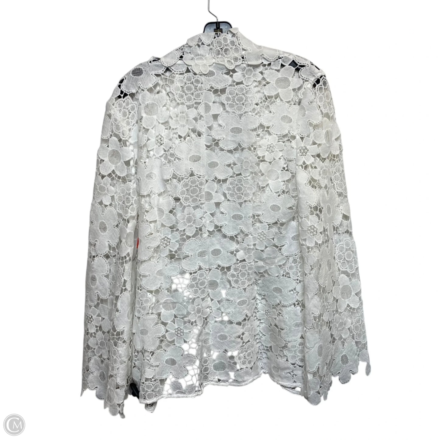 Top Long Sleeve By En Creme In White, Size: S