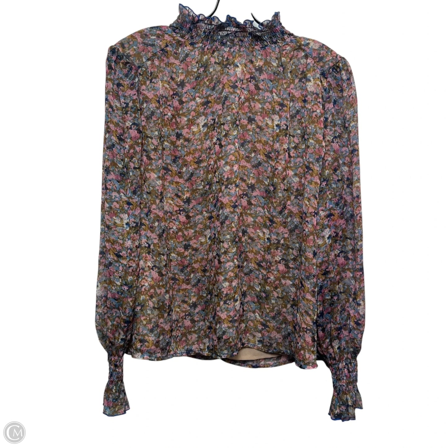 Blouse Long Sleeve By Melloday In Blue & Purple, Size: M