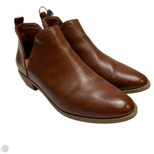 Boots Ankle Heels By Universal Thread In Brown, Size: 10