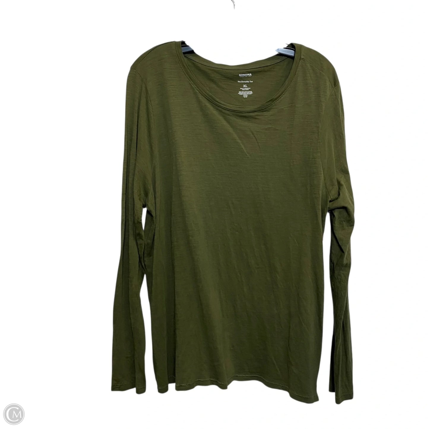 Top Long Sleeve Basic By Sonoma In Green, Size: Xl
