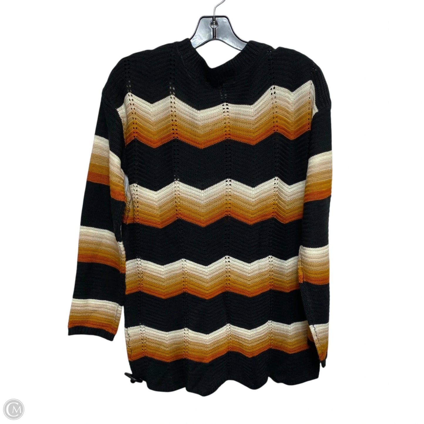 Sweater By Fct With Love In Black & Cream, Size: L