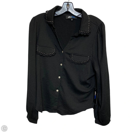 Top Long Sleeve By Alice Blue In Black, Size: L