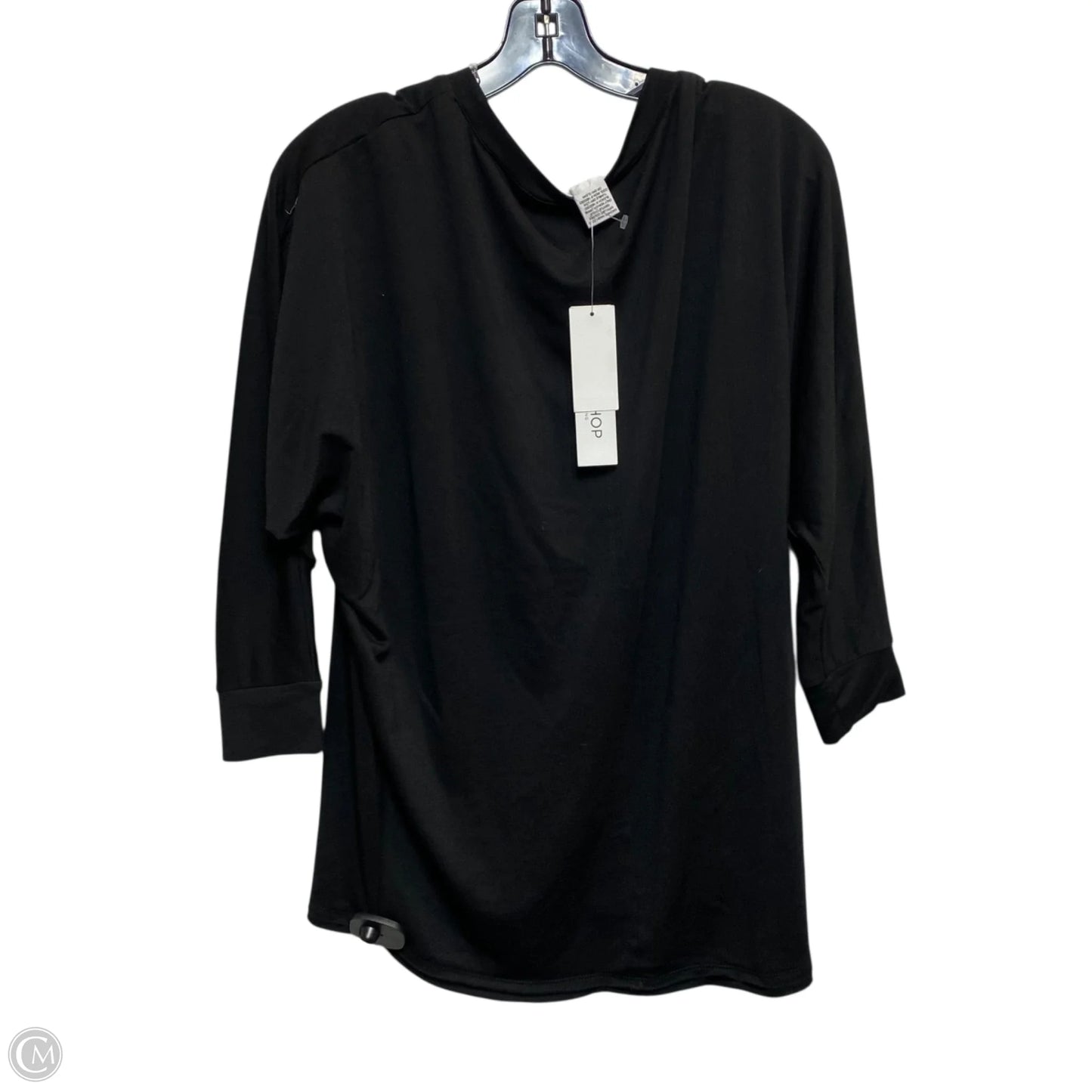 Top Long Sleeve By Workshop In Black, Size: S