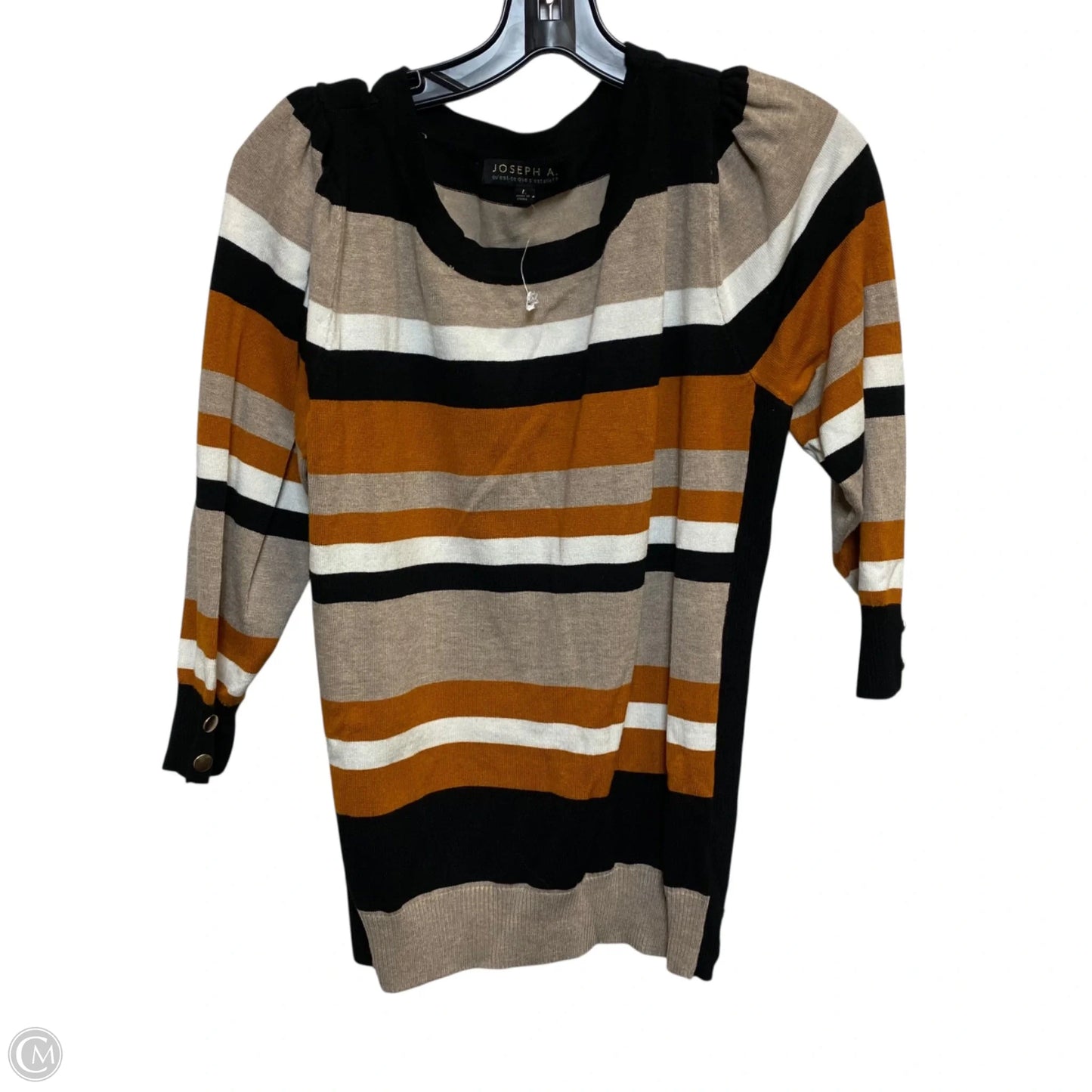 Top Long Sleeve By Joseph A. In Black & Brown, Size: L