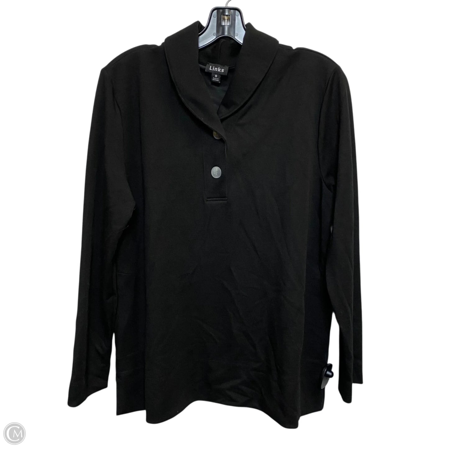 Top Long Sleeve By Links In Black, Size: S