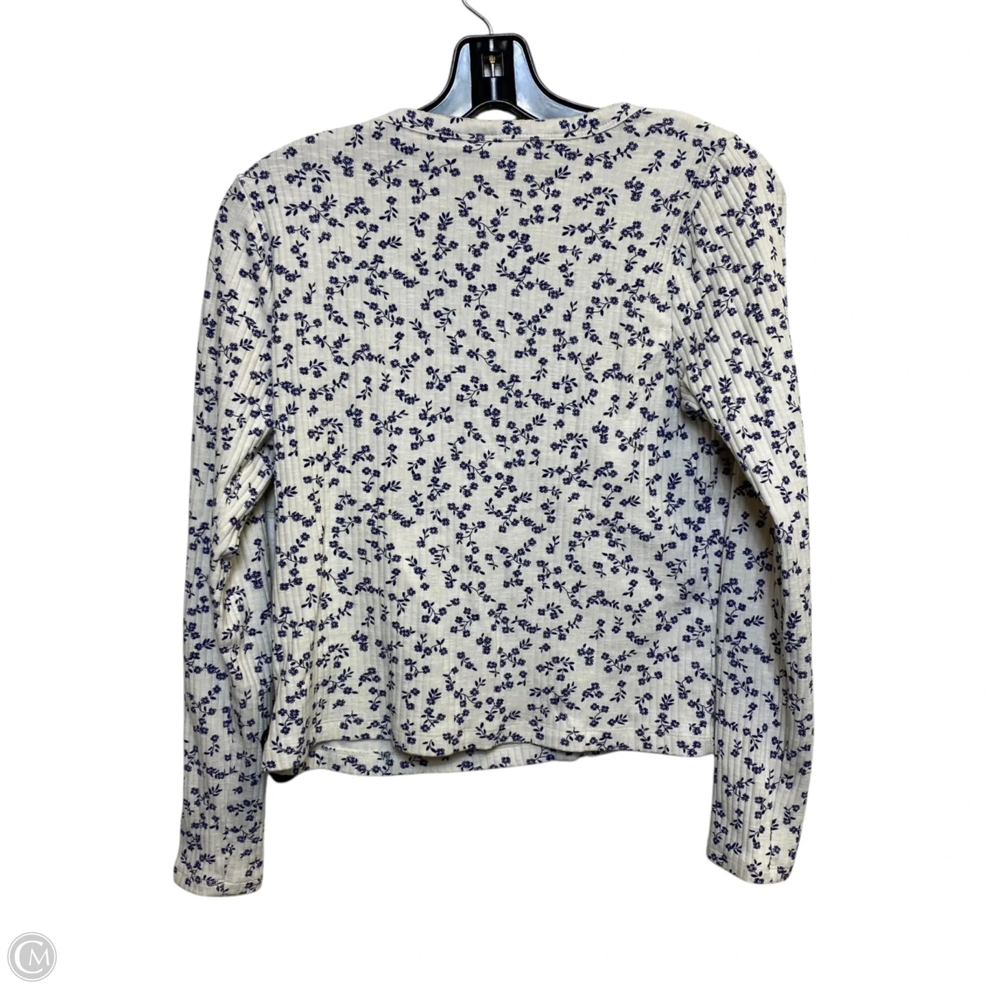 Top Long Sleeve By Old Navy In Blue & White, Size: L