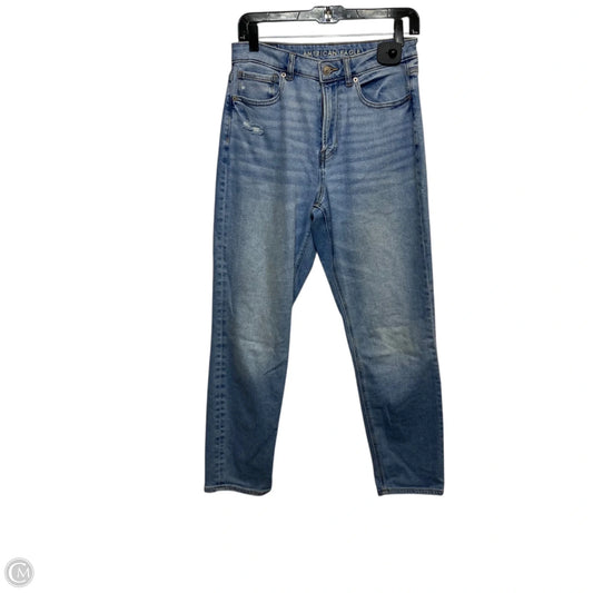 Jeans Straight By American Eagle In Blue Denim, Size: 6