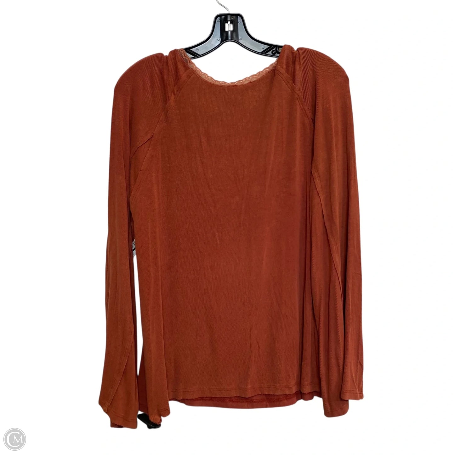 Top Long Sleeve By Pol In Orange, Size: L