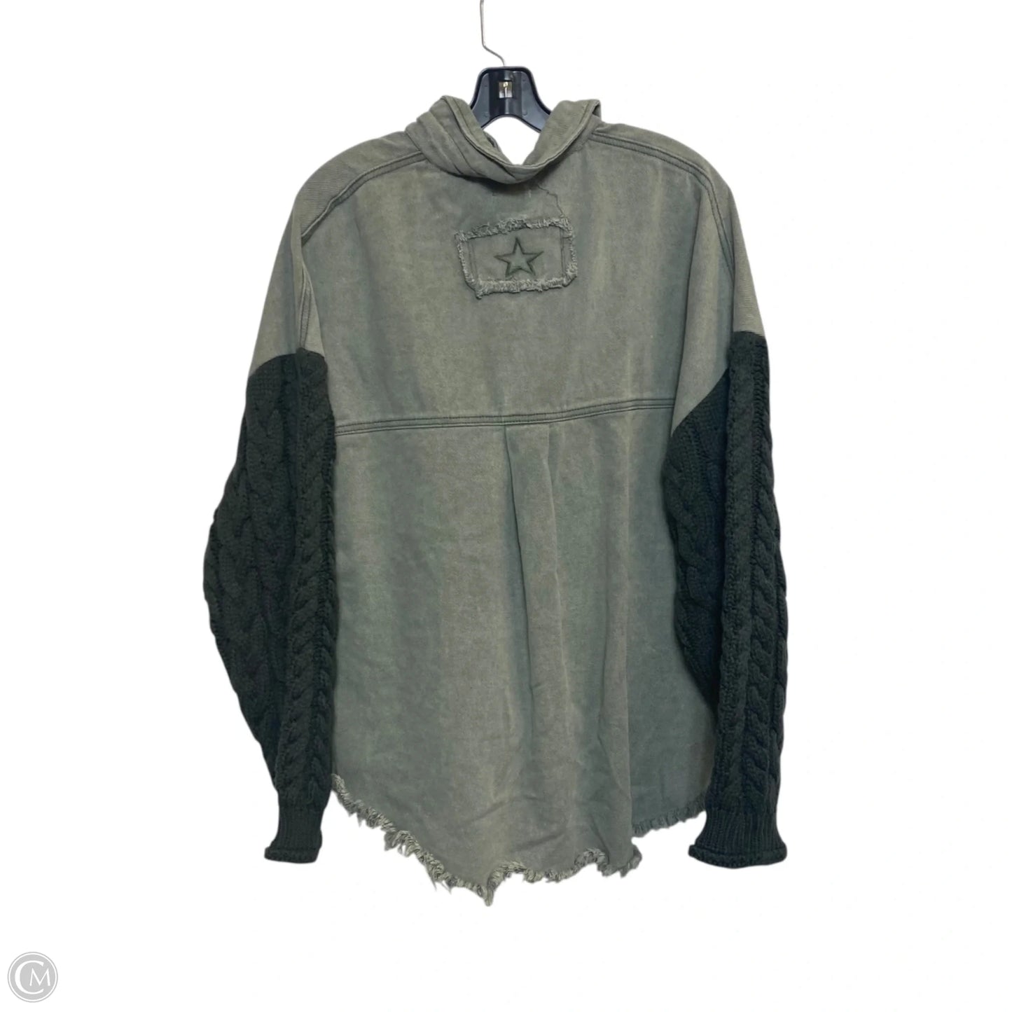 Jacket Shirt By Pol In Grey, Size: M