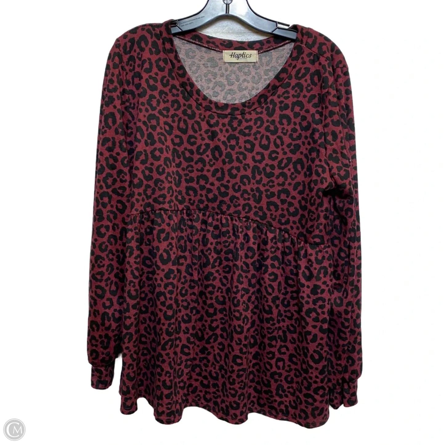 Top Long Sleeve By Haptics In Red, Size: L