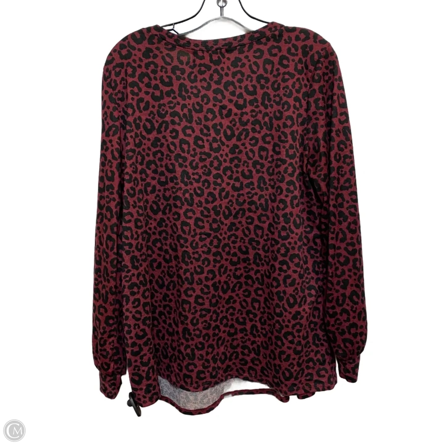Top Long Sleeve By Haptics In Red, Size: L