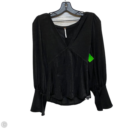 Top Long Sleeve By Free People In Black, Size: M