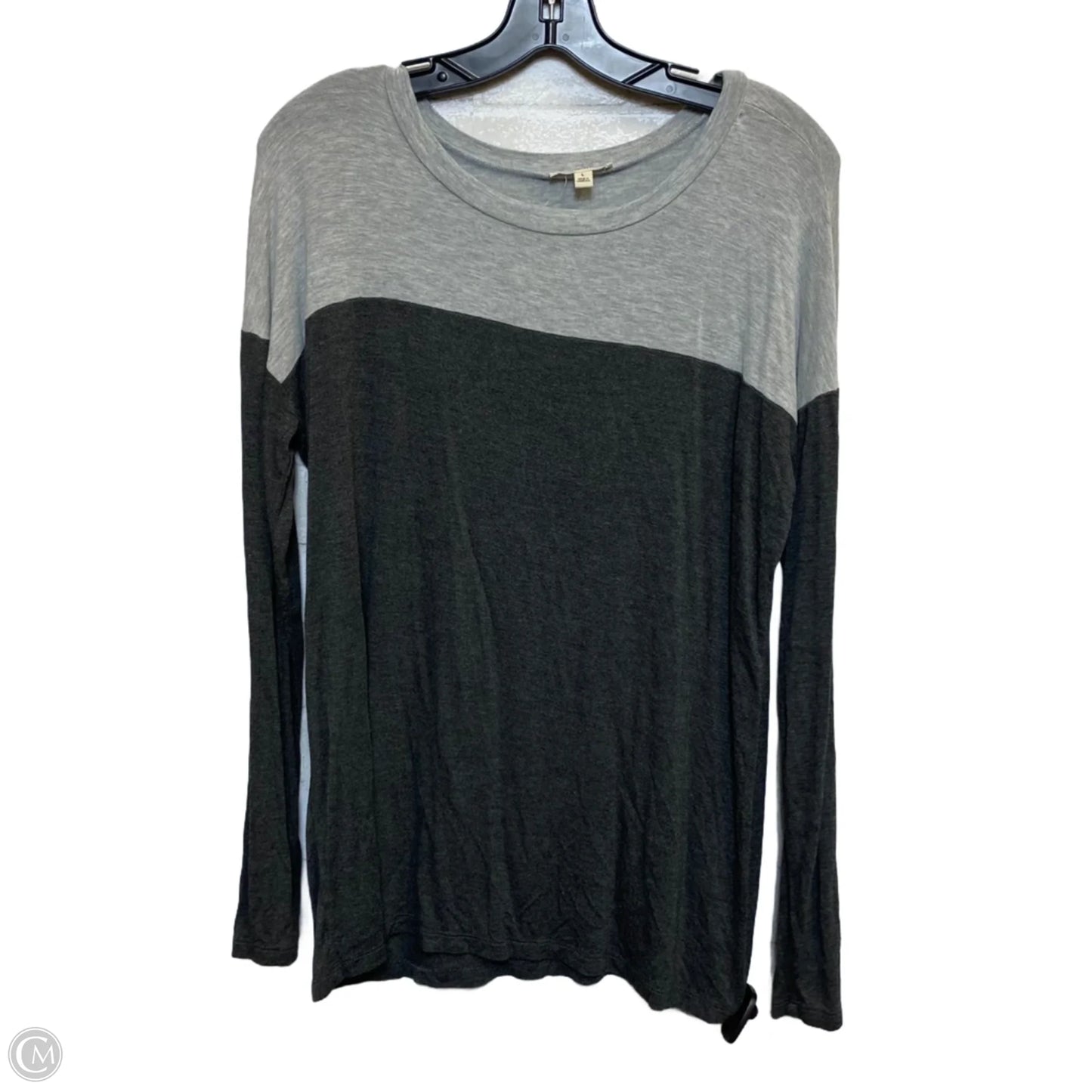 Top Long Sleeve By Zenana Outfitters In Grey, Size: L