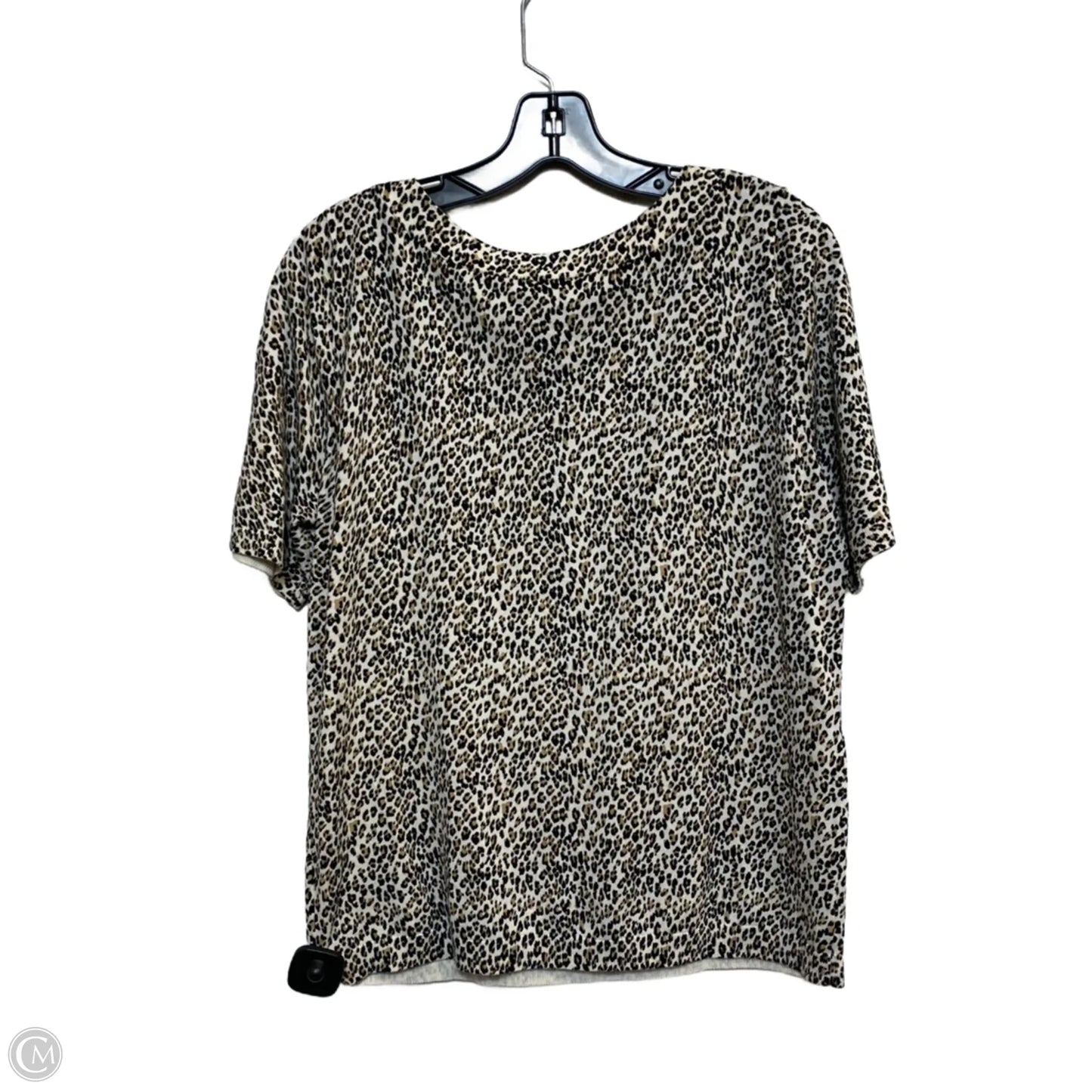 Top Short Sleeve By Talbots In Animal Print, Size: Lp