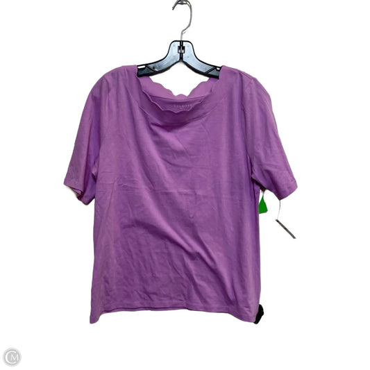 Top Short Sleeve By Talbots In Purple, Size: Lp