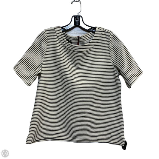Top Short Sleeve By Talbots In Black & Cream, Size: Lp