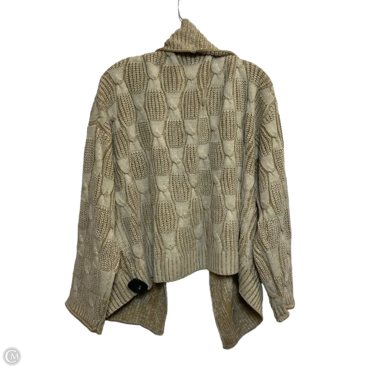Sweater Cardigan By Haptics In Brown, Size: 1x