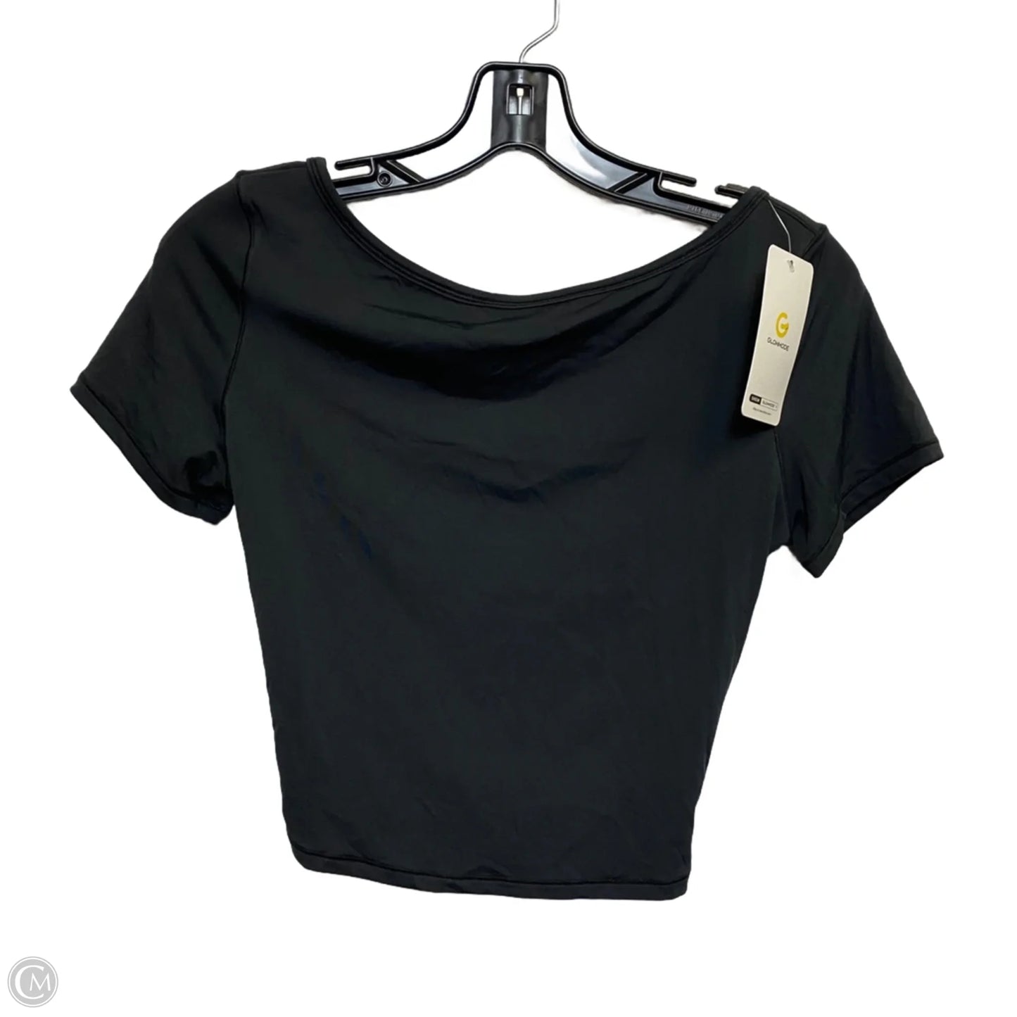 Athletic Top Short Sleeve By Glow Mode In Black, Size: L