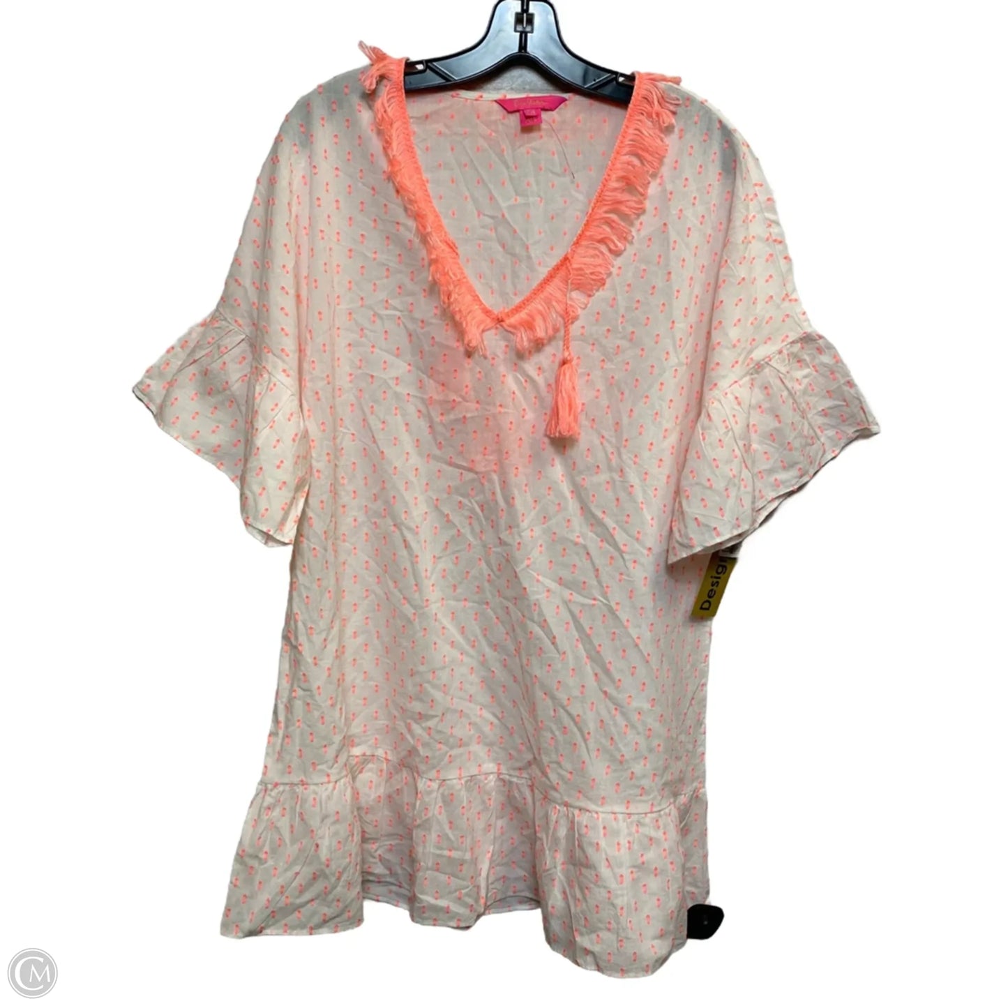 Dress Designer By Lilly Pulitzer In Pink & White, Size: S