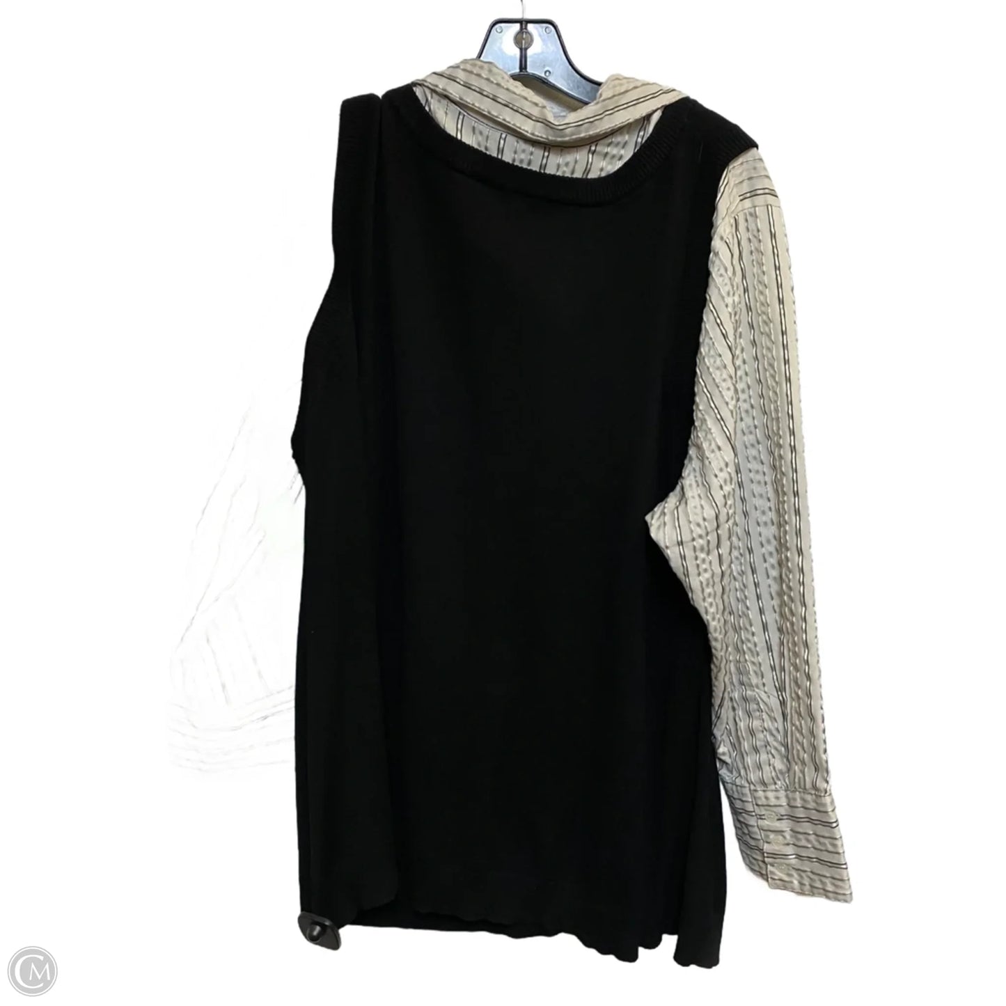 Top Long Sleeve By Lane Bryant In Black & Cream, Size: 4x