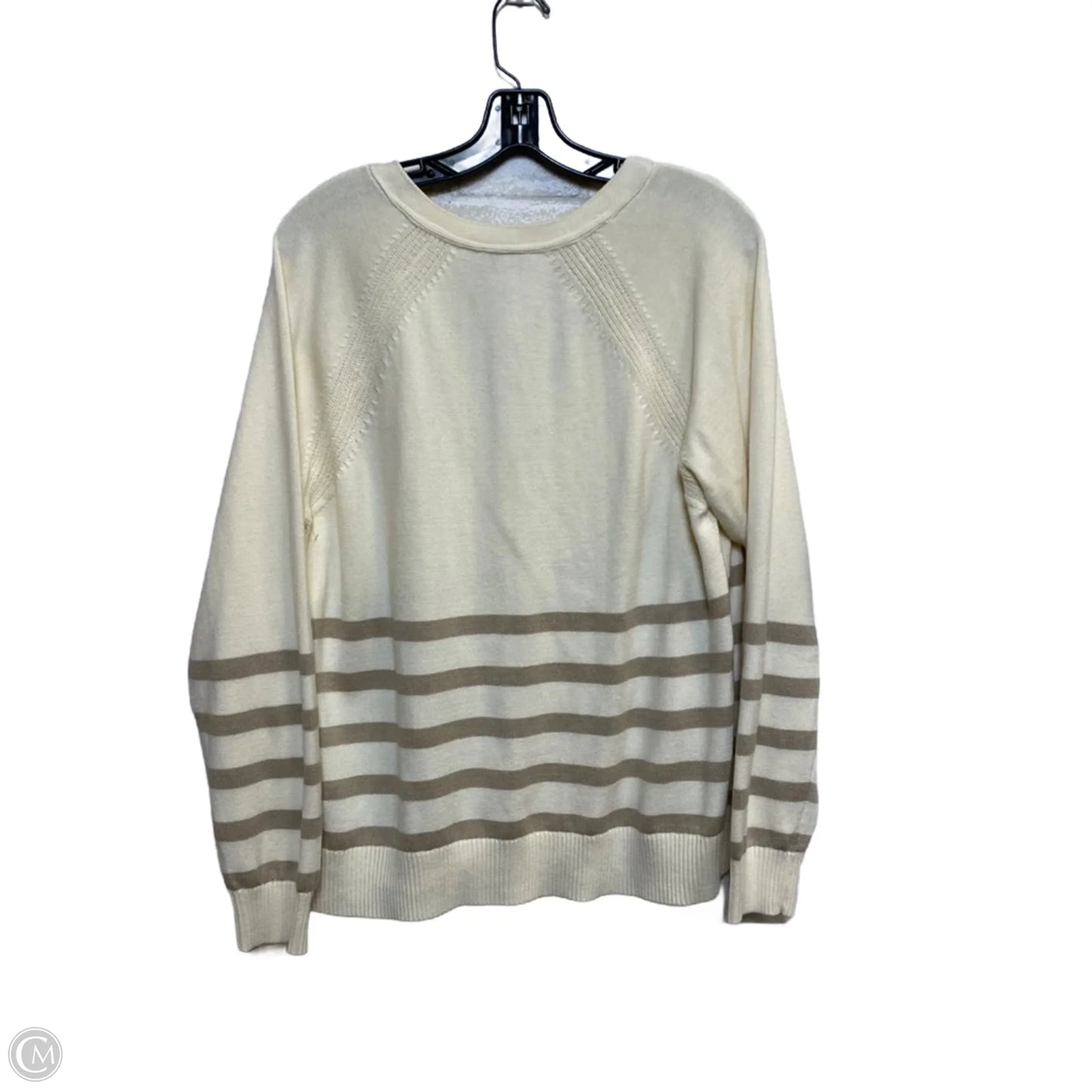 Sweater Cardigan By J. Jill In Cream, Size: L