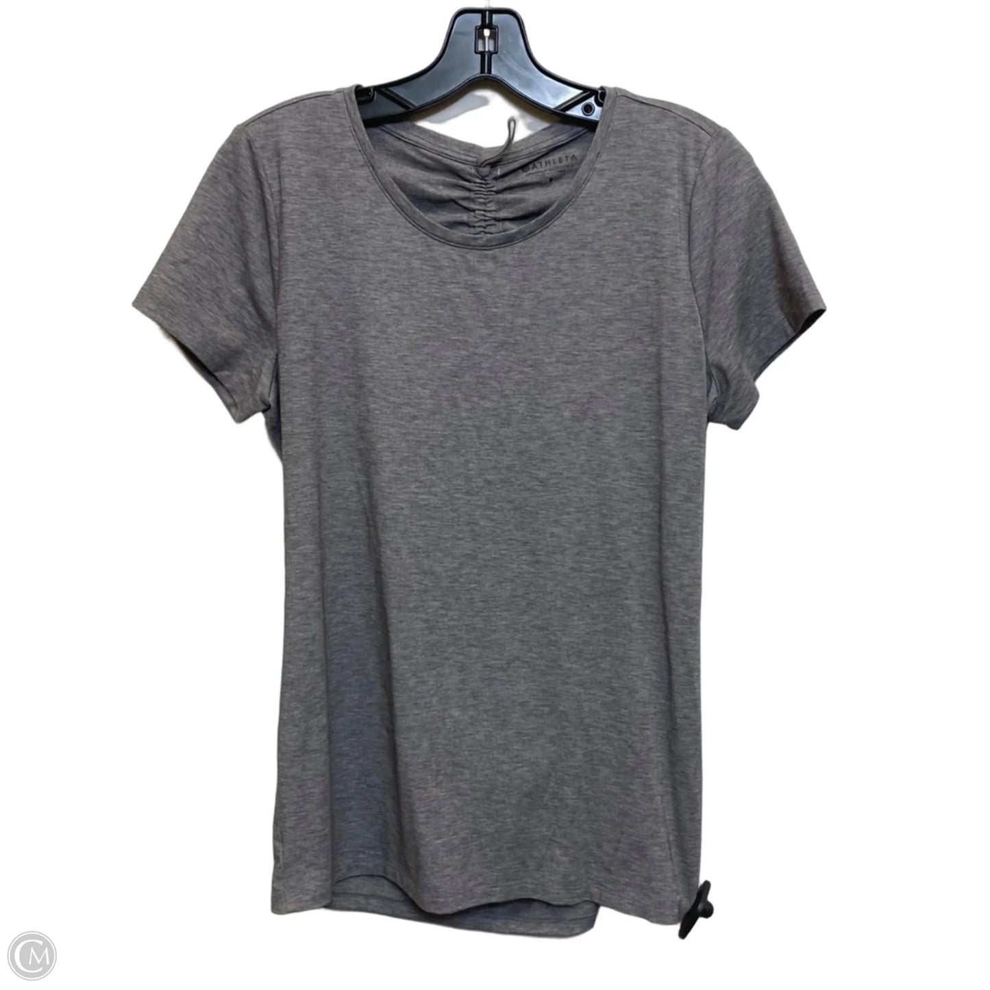 Athletic Top Short Sleeve By Athleta In Grey, Size: S