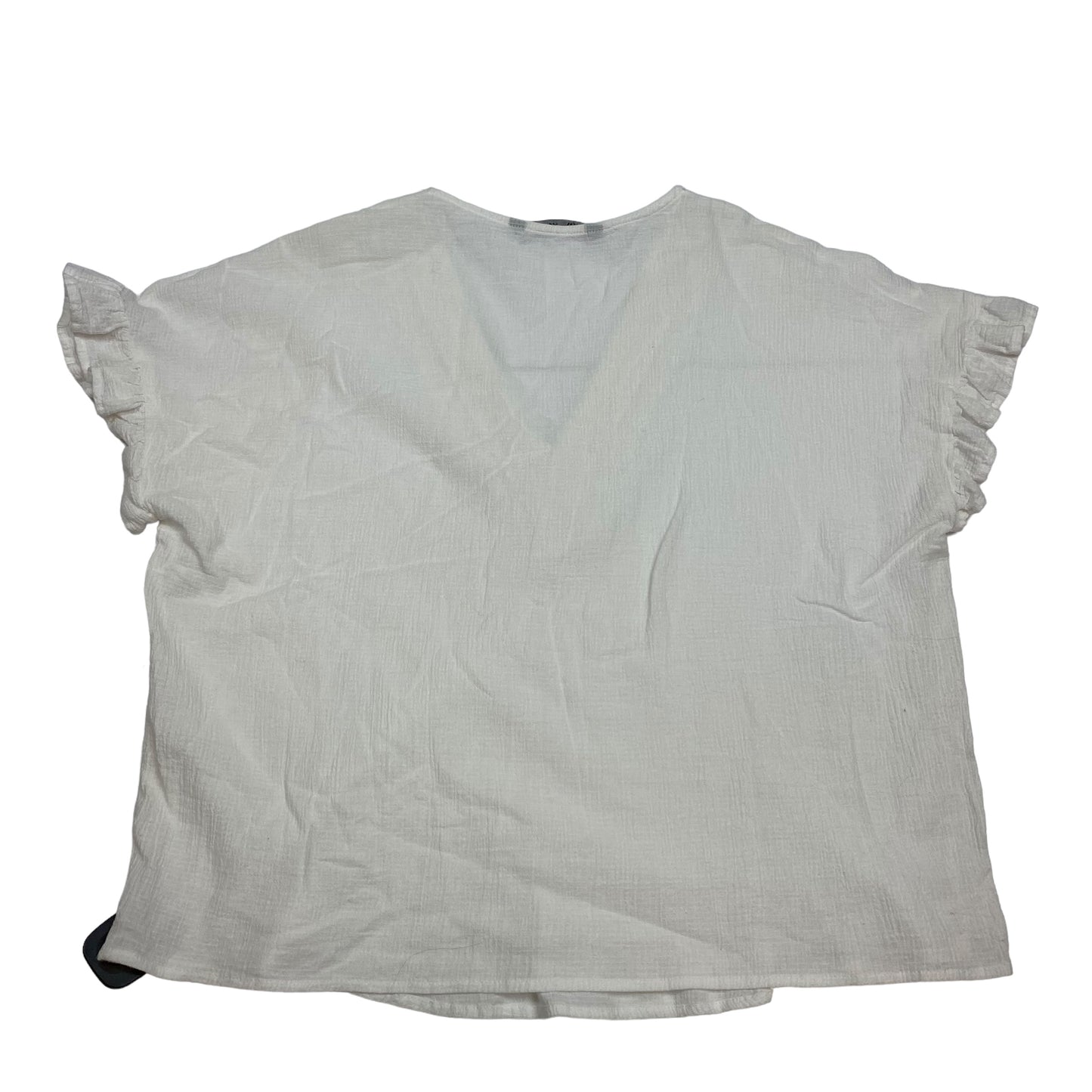 White Top Short Sleeve Zara, Size M